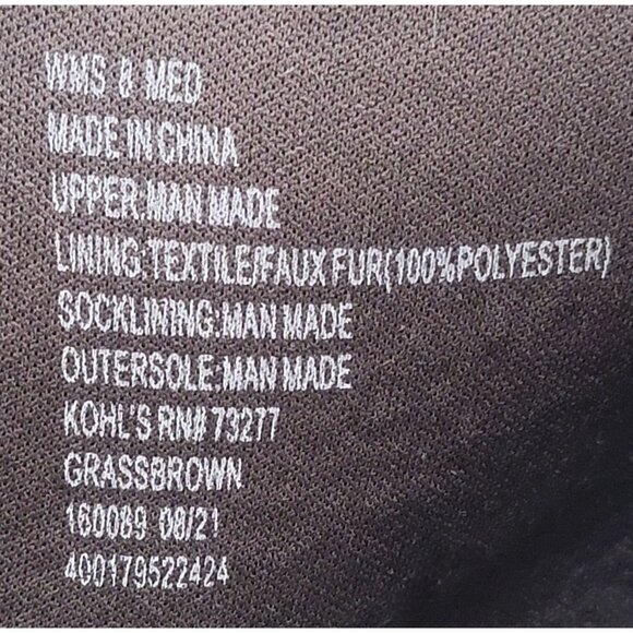 SO Boots Faux Leather Fur-Lined Buckle Strap Memory Foam Womens Size 8 in Box - Picture 8 of 11